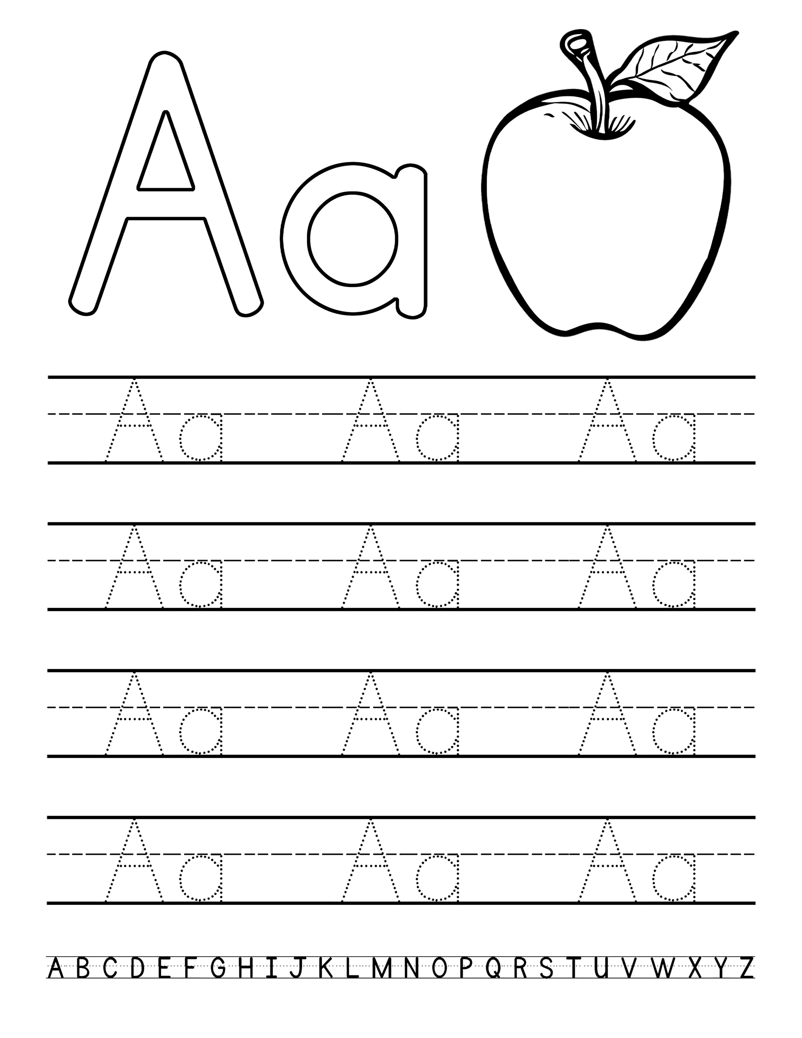 Free Alphabet Tracing Sheets